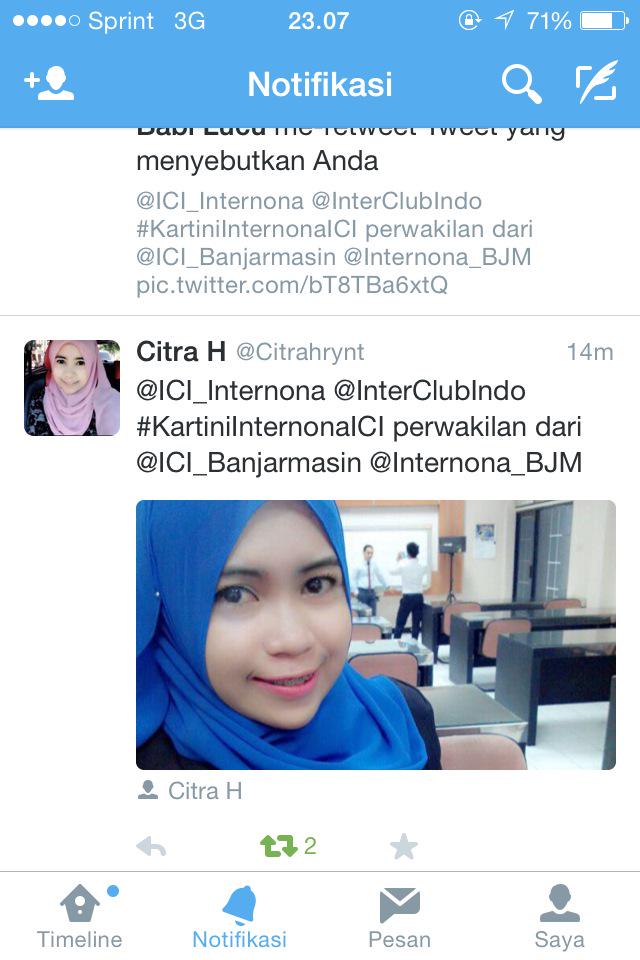 Gaes retweet ya internona kita..doi ikutan kartini ici internona...