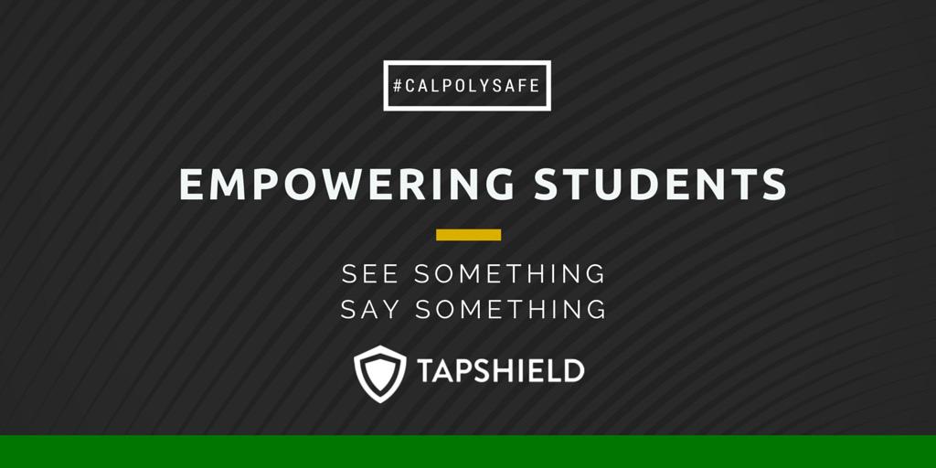 TapShield's tweet photo. Excited to announce our latest launch at @calpoly to keep students safe in San Luis Obispo #college #safety #app http://t.co/AWRB7CHQUk