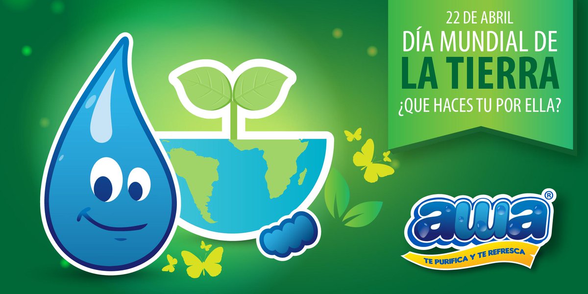 ¡Ayudemos a proteger nuestro planeta Tierra!
¿Que haces tú por ella?
#DiaMundialDeLaTierra 
#AWA #LlegaDeVolada