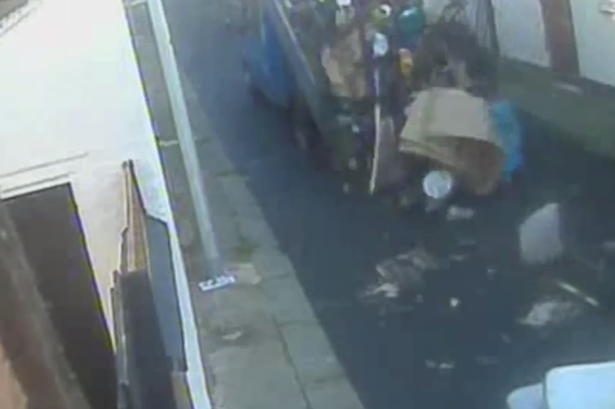 DailyMirror's tweet photo. Sickening video shows van driver dumping HUMAN FAECES and asbestos in street http://t.co/jY3kSdmh6c http://t.co/NAewBPQat2