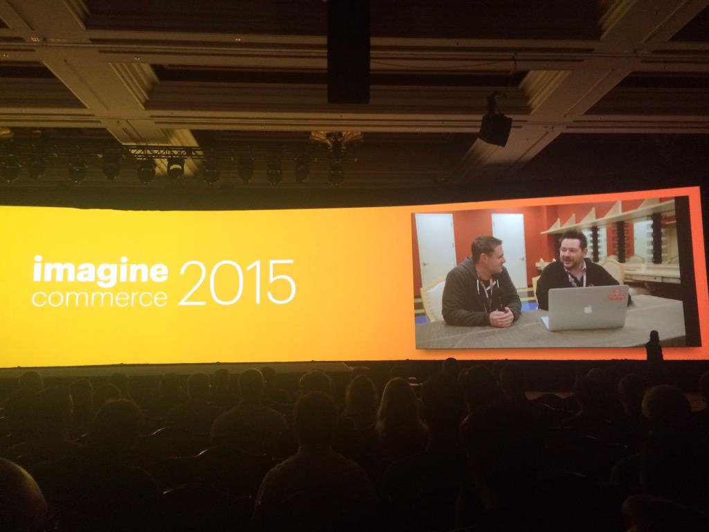 blackbooker: Look at that! @kalenjordan and @philwinkle up doing a live @MageTalk episode at #ImagineCommerce http://t.co/L7mKJ7udjP