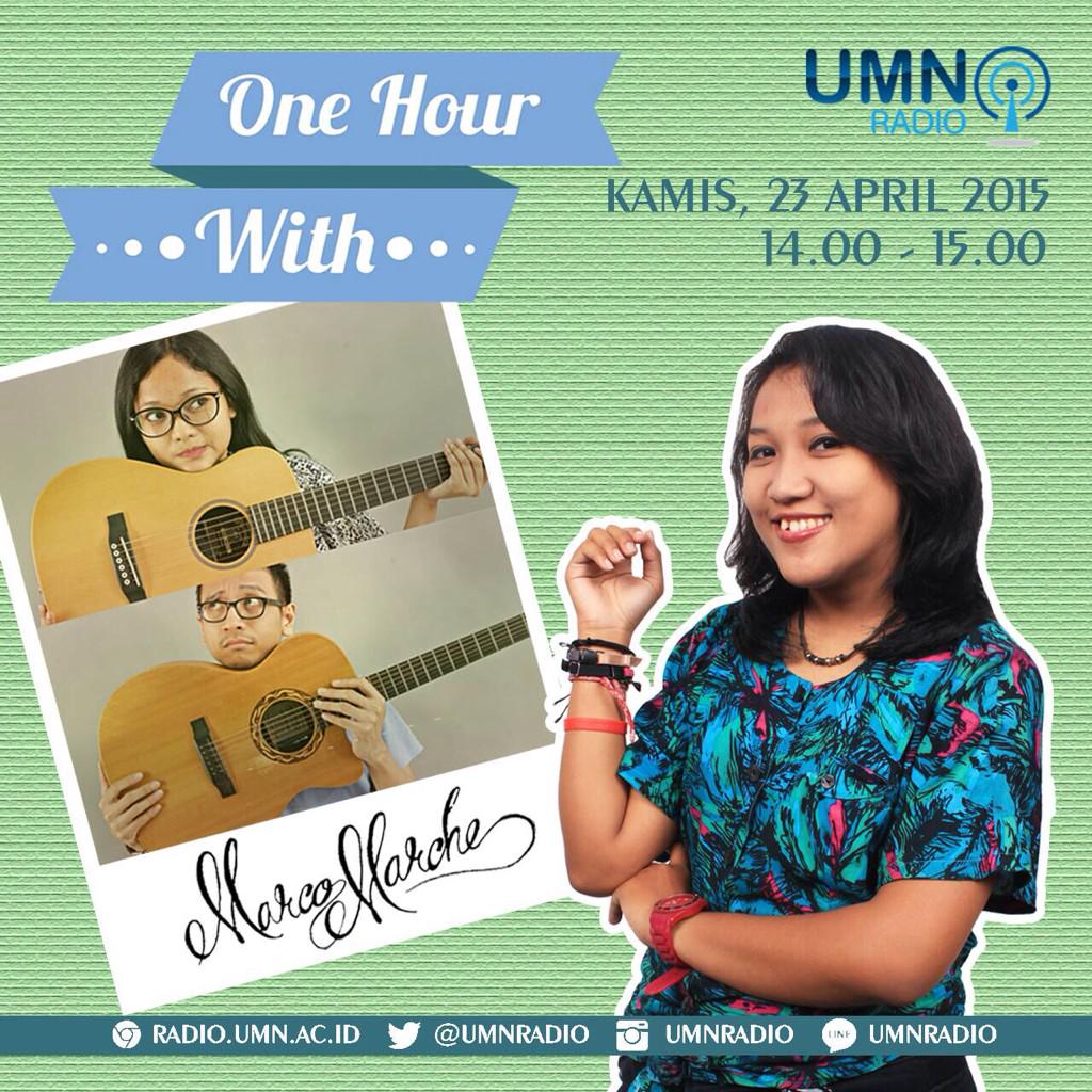 Ultimafriends! Stay tune trs di radio.umn.ac.id ya krn bsk jam 2-3 bakal ada #OHW brg <a href="/MarcoMarche_/">MarcoMarche</a>  yeay!