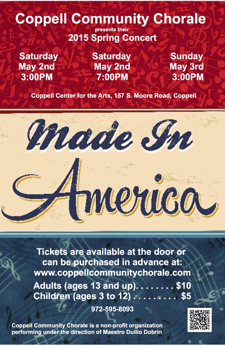 CoppellChorale's tweet photo. Spring Show! 5/2 &amp; 5/3 http://t.co/CODOxRJLGE Buy Tickets now :) http://t.co/Tv05jeRzao