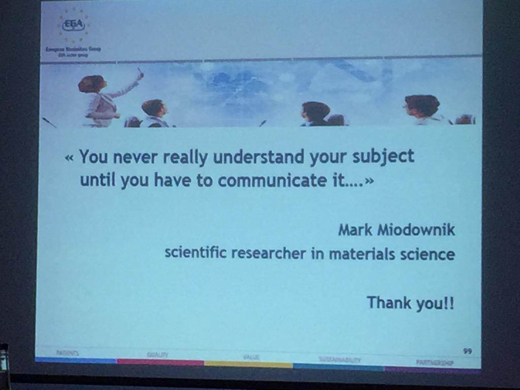 DorisCasares's tweet photo. You never really understand your subject until you have to communicate it #lessonslearned #EBGBIOS15 http://t.co/EGKGi9xobw