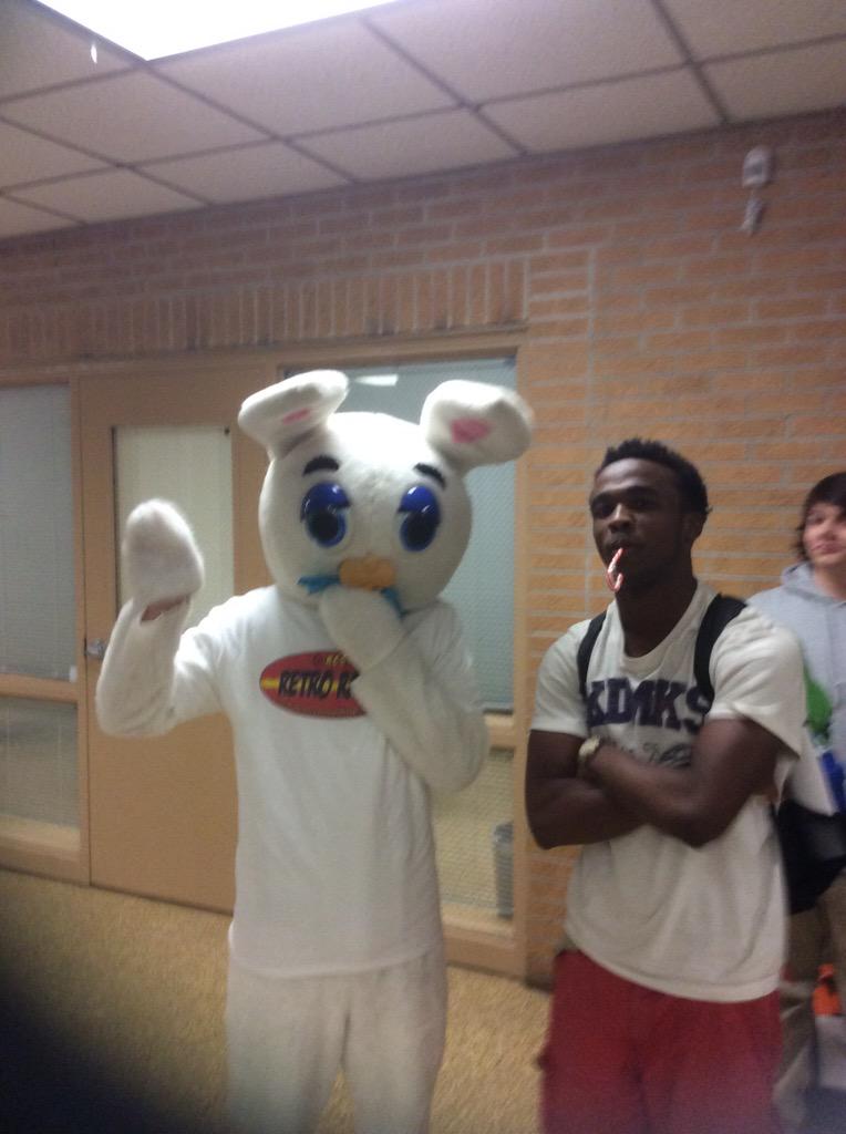 KarnsNetwork's tweet photo. Retro Rabbit is in the house for #hsrd2015! http://t.co/NGzWdMYXSV