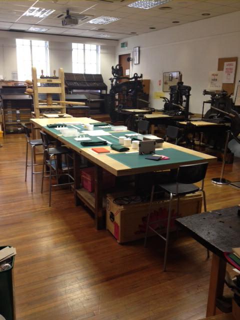 shepherdsldn's tweet image. Wooden table tops installed @sbf1891 book your @cityandguilds  #bookbinding #courses at bit.ly/1Er6XAA