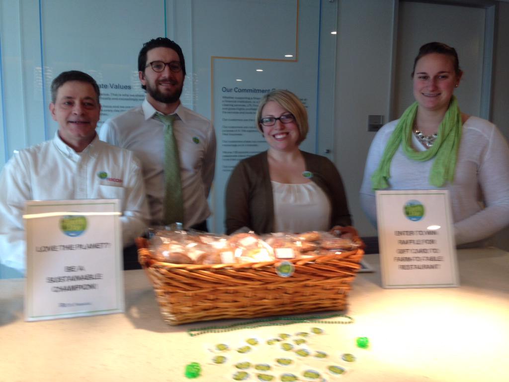 DavidDallabrida's tweet photo. The @LPL sustainability champions promoting Eco-friendly office practices #EarthDay http://t.co/HVouDy9W4D