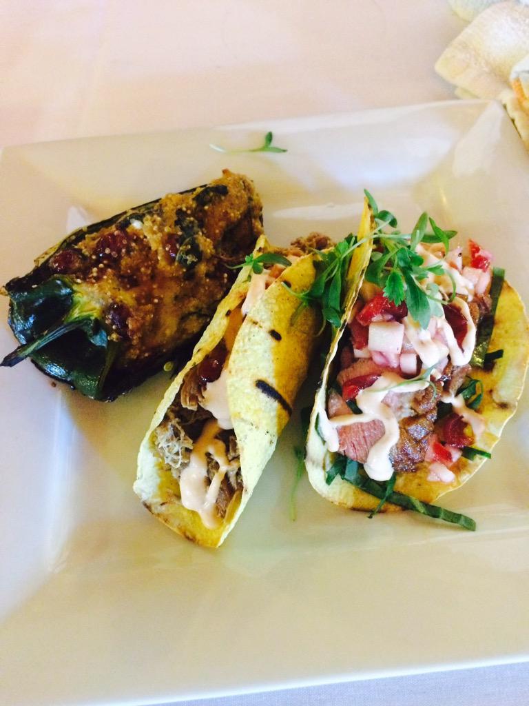 FlikISDining's tweet photo. A BIG congrats to our overall winner @portergaud's Cranberry,KaleQuinoa StuffedPoblano DuckTacos! @USCranberries#Spon http://t.co/JRiBbd321s