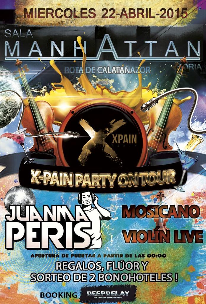 SalaManhattan's tweet photo. NO TIENES PLAN PARA UN MIÉRCOLES POR LA NOCHE?? EN SALA MANHATTAN TE OFRECEMOS EL MEJOR...X-PAIN PARTY ONTOUR!! 🔝🔝 http://t.co/sbmVL1T446
