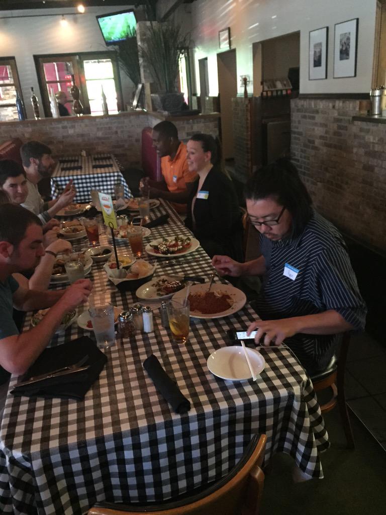 letsdolunchapp's tweet photo. Daredevil, best new TV show at #lunchclub @Ippolitos! Join in on the fun at http://t.co/cfUKM7sOTc and Lunch with us! http://t.co/nrFA5lEWvY