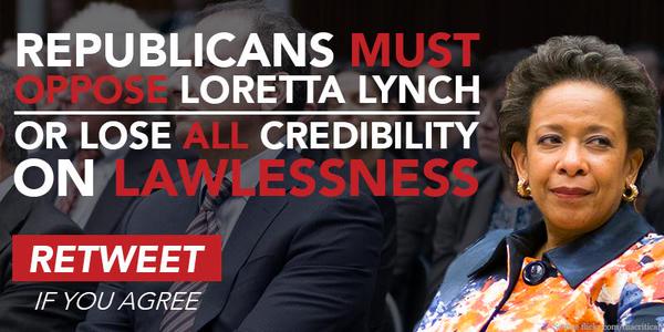 Constituents18's tweet photo. @SenatorKirk @SenJohnMcCain @SenJohnThune @McConnellPress We DEMAND that u vote AGAINST Loretta Lynch #StopLynch http://t.co/JPojgie6wO