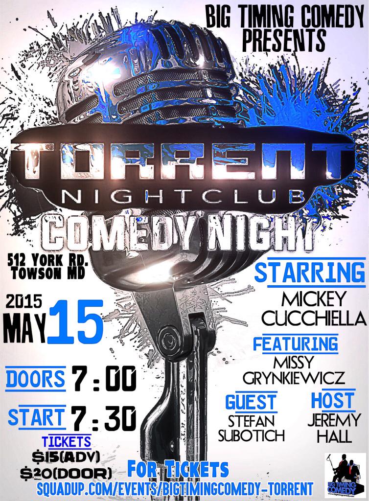 BigTimingComedy's tweet photo. #bigtimingcomedy,#whitetrashTonystark,@BigTimingComedy,@mickeycomedy,@Missyishere,@fivefootlife 5/15/15@TorrentTowson http://t.co/GpmSa3M1J9