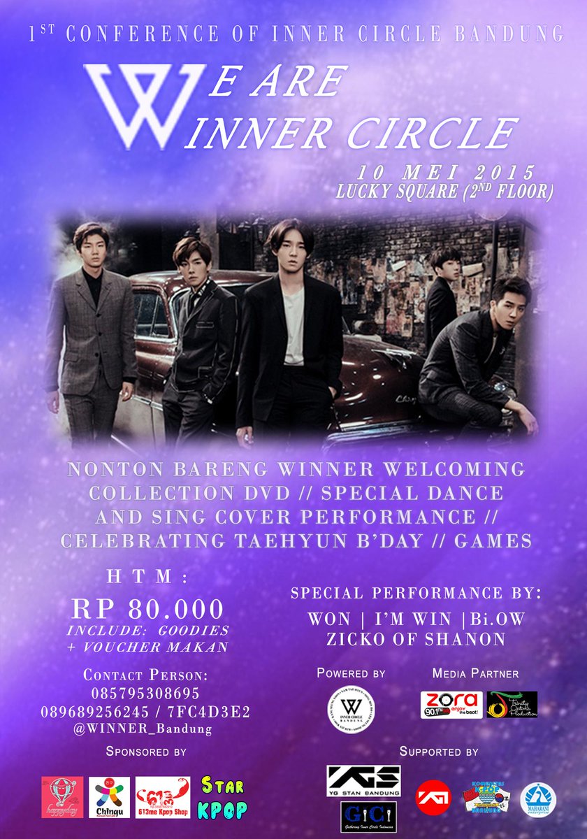 #WeAreWInnercircle Siapa aja GS-nya? ada #I'm WIN <a href="/WON_BEAT/">YG WINNER - WON</a> <a href="/BiOW_dc/">Big iKON Of Winner</a> dan ada kak Zicko <a href="/shanongang/">SHANONGANG</a> ^^