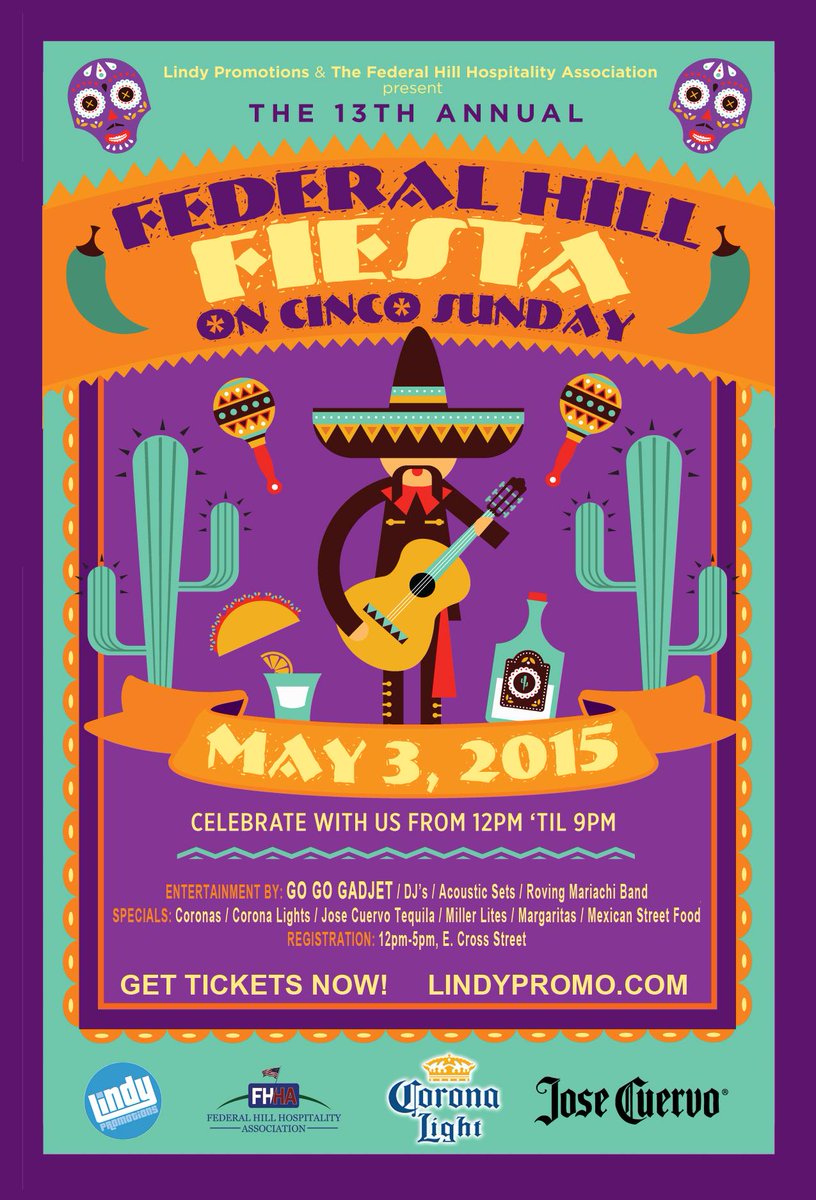 lindypromo's tweet image. Federal Hill Fiesta on #CincoSunday! Only 10 days away! Get your tix now: bit.ly/1zlGvS1 @magerkspubFH
