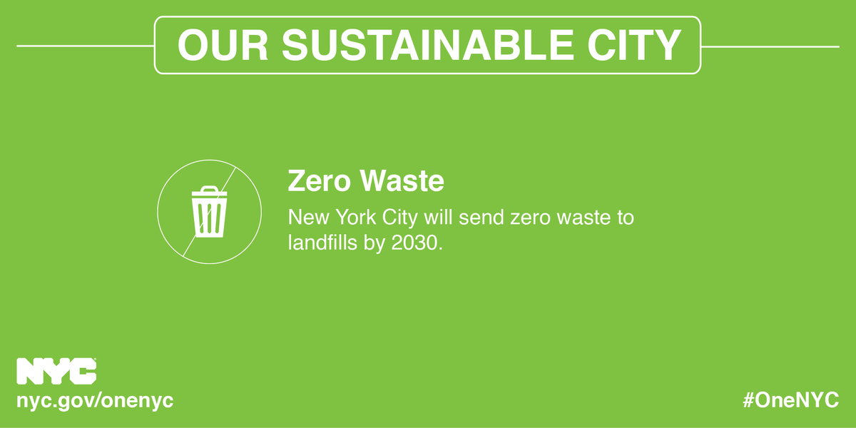 NYCzerowaste's tweet photo. Imagine New York City with zero waste. That’s our goal for 2030. http://t.co/PiG9OYpS7t #OneNYC http://t.co/7LjGGdsmav