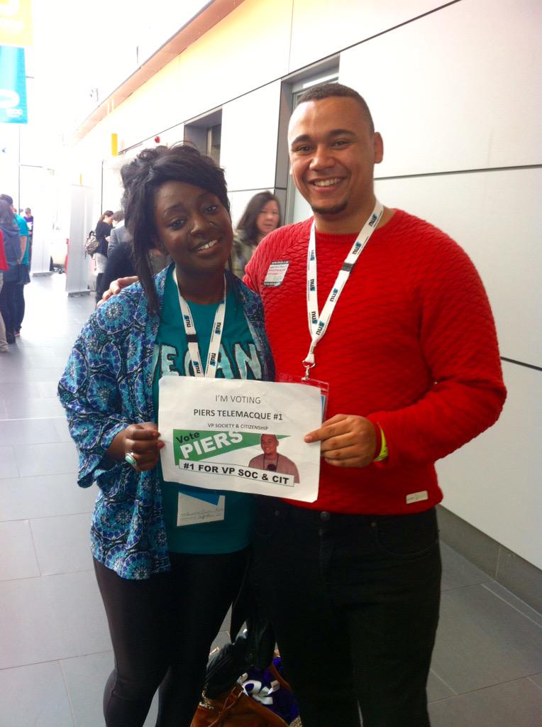 Rochelle Owusu-Antwi (@rochelle_wc) on Twitter photo Congrats <a href="/Pierschickenboy/">Piers Telemacque</a> on his well deserved re-election- many more wins to come! #NUSconference #throwback #proud Congrats <a href="/Pierschickenboy/">Piers Telemacque</a> on his well deserved re-election- many more wins to come! #NUSconference #throwback #proud