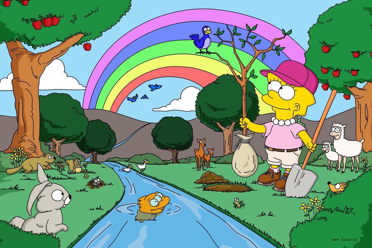 Give the Earth a hug by planting trees, recycling, carpooling and more this #EarthDay! #thesimpsons