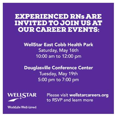 ajc's tweet photo. RT @ajcads WellStar invites exp’d RNs to an exclusive career event –raffles &amp; onsite childcare http://t.co/KqoawbNZzc http://t.co/371syGAwlI