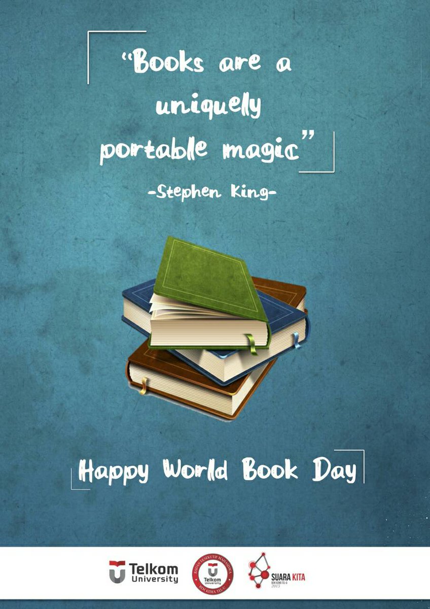 PengmasTelU's tweet photo. Selamat Hari Buku Sedunia, yuk sentuh kembali buku-buku dan mulai membacanya :))
#YukBukaMata
cc : @BEMTelU http://t.co/kgQIWnjUin