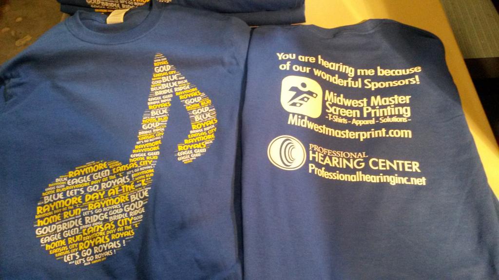 ScreenPrintKC's tweet image. So happy to be sponsoring "Raymore Day at the K"! #goroyals