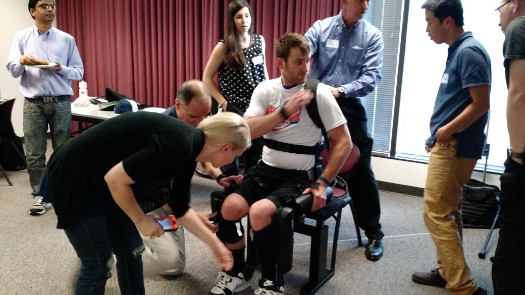 BorgFest's tweet image. #RoboJoe suiting up in 1st FDA approved exoskeleton for general use @ReWalk_Robotics #Borgfest