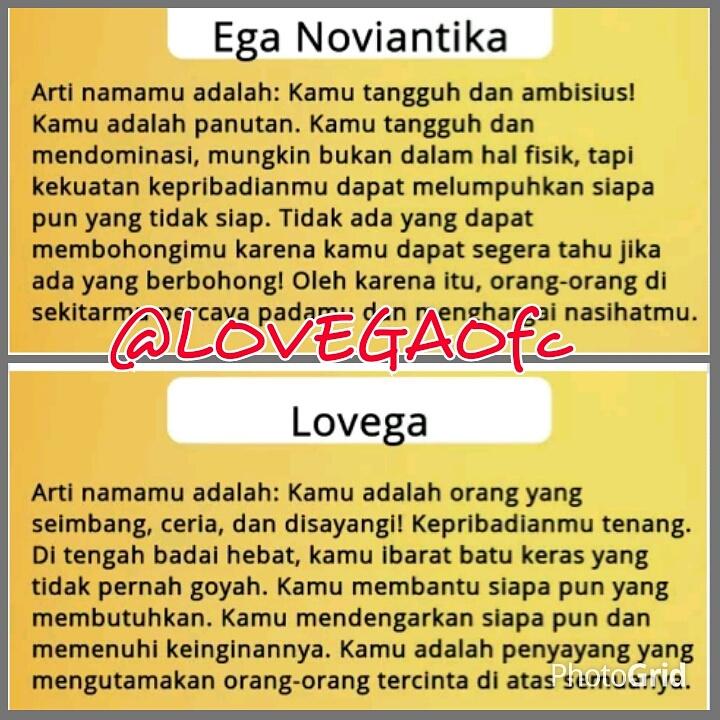 LOVEGAOfc's tweet photo. Arti Nama Ega Noviantika & LOVEGA ;)))
@DA2_Ega #KangenEgaMungil #AlwaysEgaDA2 http://t.co/aSQZkD0OeU