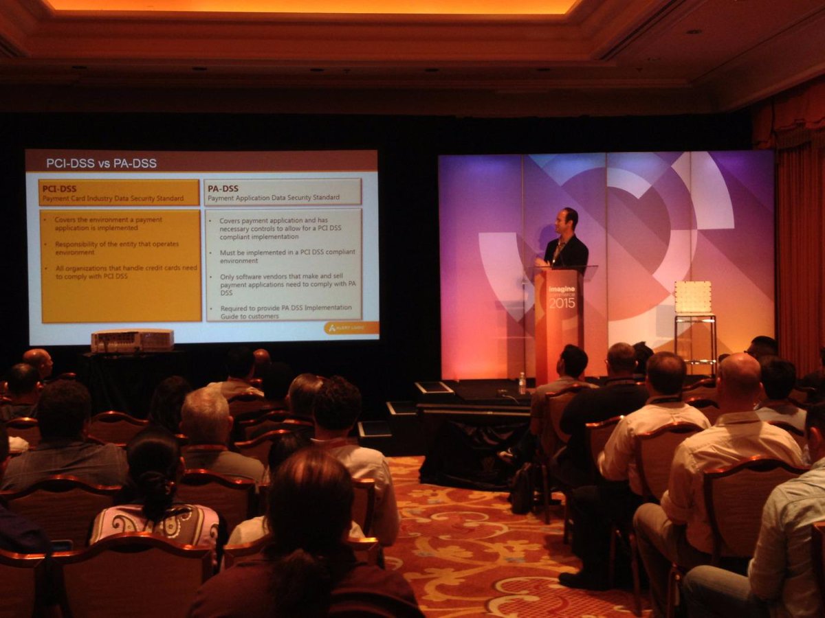 SaraUnderwood02: Check out @alertlogic & @PEER1 PCI Compliance breakout session happening now @ #ImagineCommerce #UnstoppableEcommerce http://t.co/kWm3NcExWX