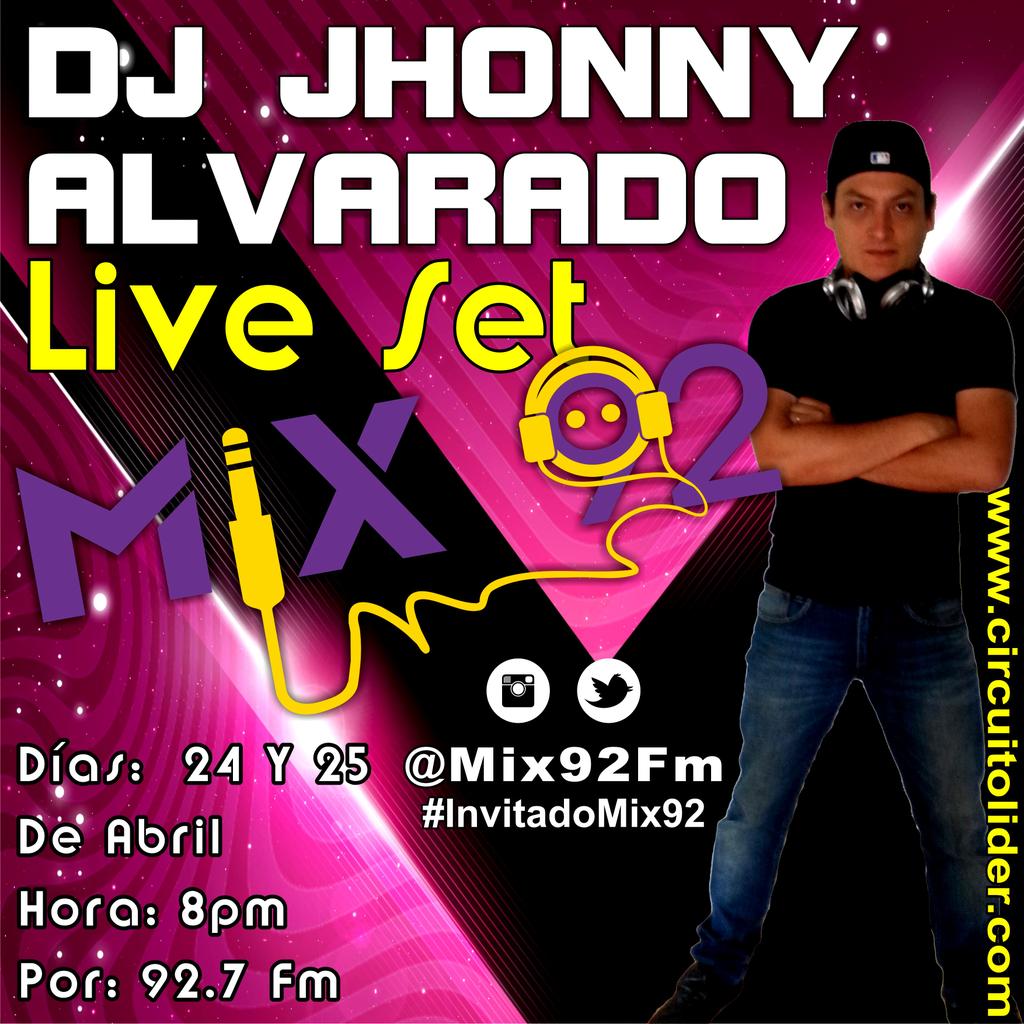 mix92fm's tweet photo. Este fin de semana tenemos #InvitadoMix92 a @DvjJhonnySC unos de los Dj con más trayectoria en la ciudad http://t.co/R1ece6yWAW