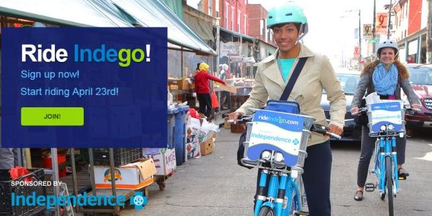 Happy Earth Day - Philadelphia starts bike share tomorrow! rideindego.com