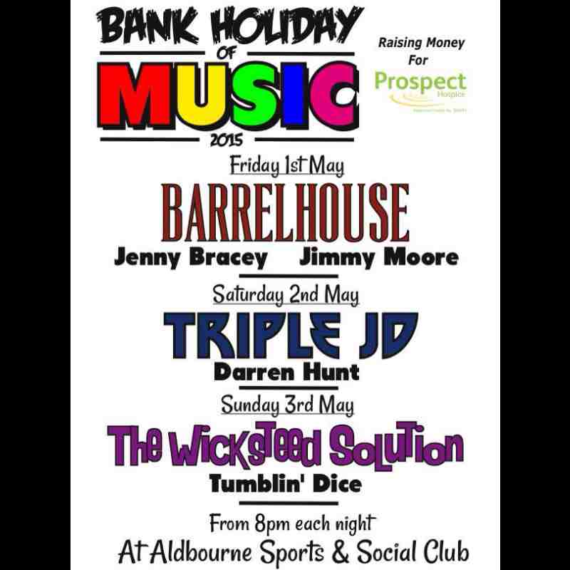 @MrMattGibbs Fri 1st May <a href="/BarrelhouseUK/">Barrelhouse</a> <a href="/jenny_bracey/">Jenny Bracey</a> <a href="/Jimmymooreman/">Jimmy Moore</a> @ Aldbourne Sports Club for <a href="/prospecthospice/">Prospect Hospice</a>!