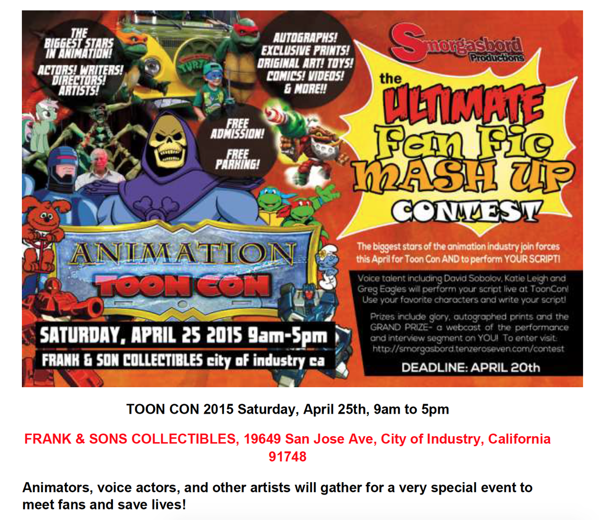 Ron_Yavnieli's tweet photo. Come say Hi at the #AnimationToonCon this weekend. I'll be at a #Gorillaville booth and on a VO panel. It's FREE! http://t.co/t6mDg8HiBU