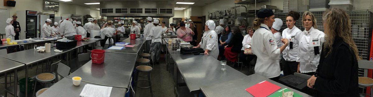 lesd_cte's tweet photo. Students from all over Lane County going strong during the Culinary Challenge! http://t.co/Xs2bLSrGBl