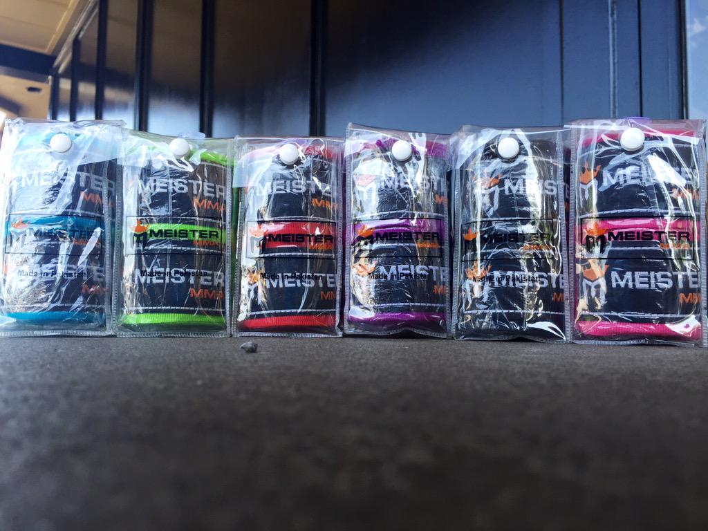 OFCAthens's tweet photo. New Meister 180 hand wraps for purchase $9 a pair! Get yours before they run out! http://t.co/dL87BcDmlv