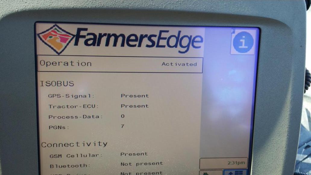 johnston_garth's tweet photo. Another Farm Command #canplug successfully running #Rocanville SK. @farmers_edge #westcdnag #scout15 #precisionag http://t.co/qofESgQAKd