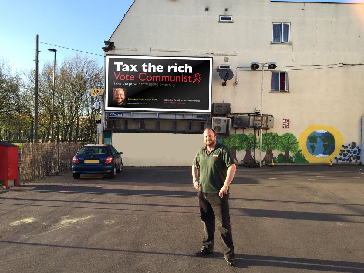 CROcommunists's tweet image. 1 &amp;amp; only @Photoshop image we'll use in this campaign. @SignkickUK takes 9 days to put up a billboard #votecommunist