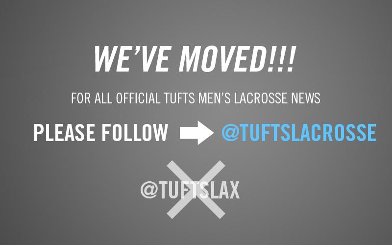 TuftsLax's tweet photo. Stay up on the latest Tufts Men's Lacrosse news and follow @TuftsLacrosse. We are terminating this account (TuftsLax) http://t.co/xyLVnEEOoB