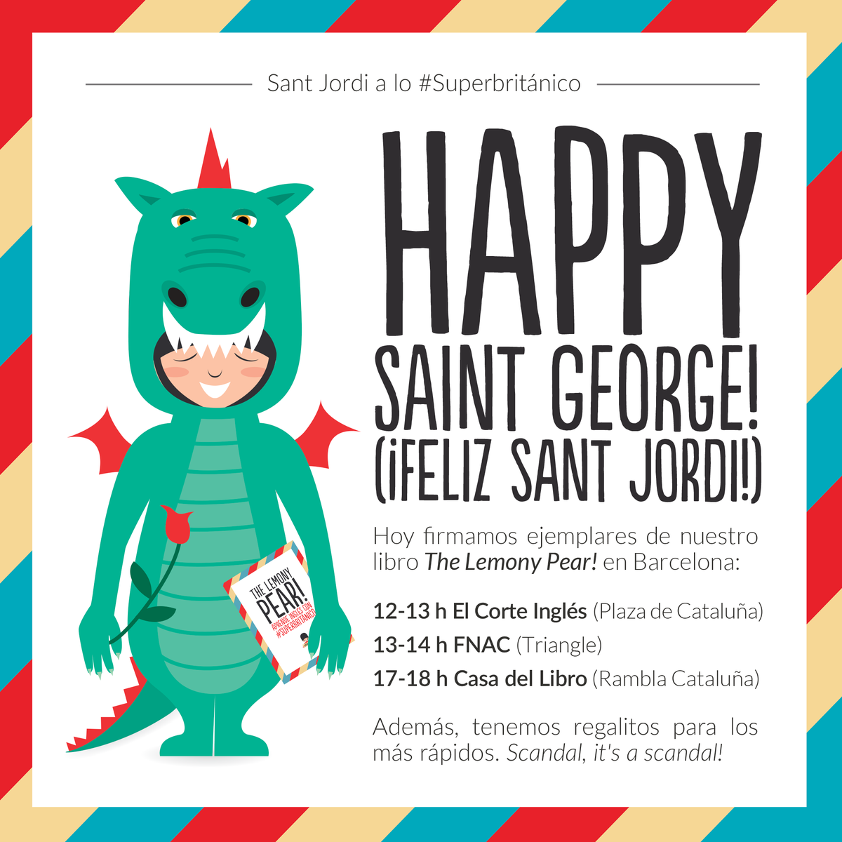 #FelizDiaDelLibro Nuestros amigos de <a href="/Superbritanico/">Superbritánico</a> están firmando libros!! #TheLemonyPear en #SaintGeorge!
