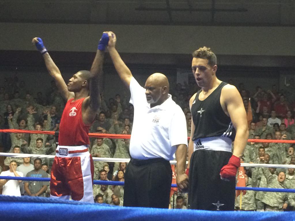 Congrats to Senior Airman Antonio Lovette who wins 2nd bout @3paraboxing @82ndABNDIV #paraboxing