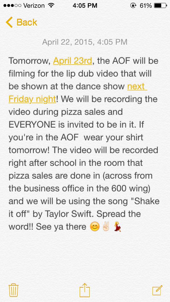 Monticello_AOF's tweet photo. Important information about tomorrow! Tweet at us if you have any questions!! 👍 http://t.co/U0OZoT8vvf