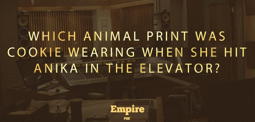 A) Leopard
B) Zebra
C) Snakeskin

#empire