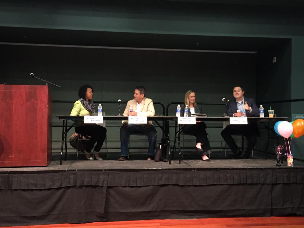 BayAreaProud's tweet photo. .@nbcbayarea 's @NBCian speaks on a panel @SJSU 's #turnupyourcomm! http://t.co/uBidmt5kSE