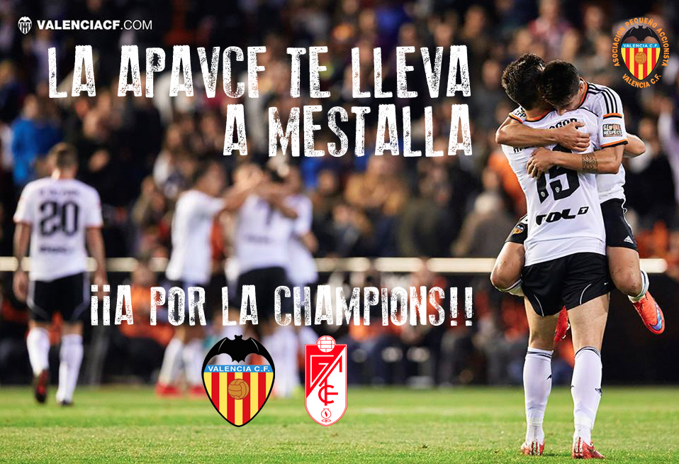 apavcf's tweet photo. La APAVCF sortea 4 entradas para eI partido de #Liga #VCF-GRANADA.Solo tienes que seguirnos y hacer RT para concursar http://t.co/wCutI4JRER