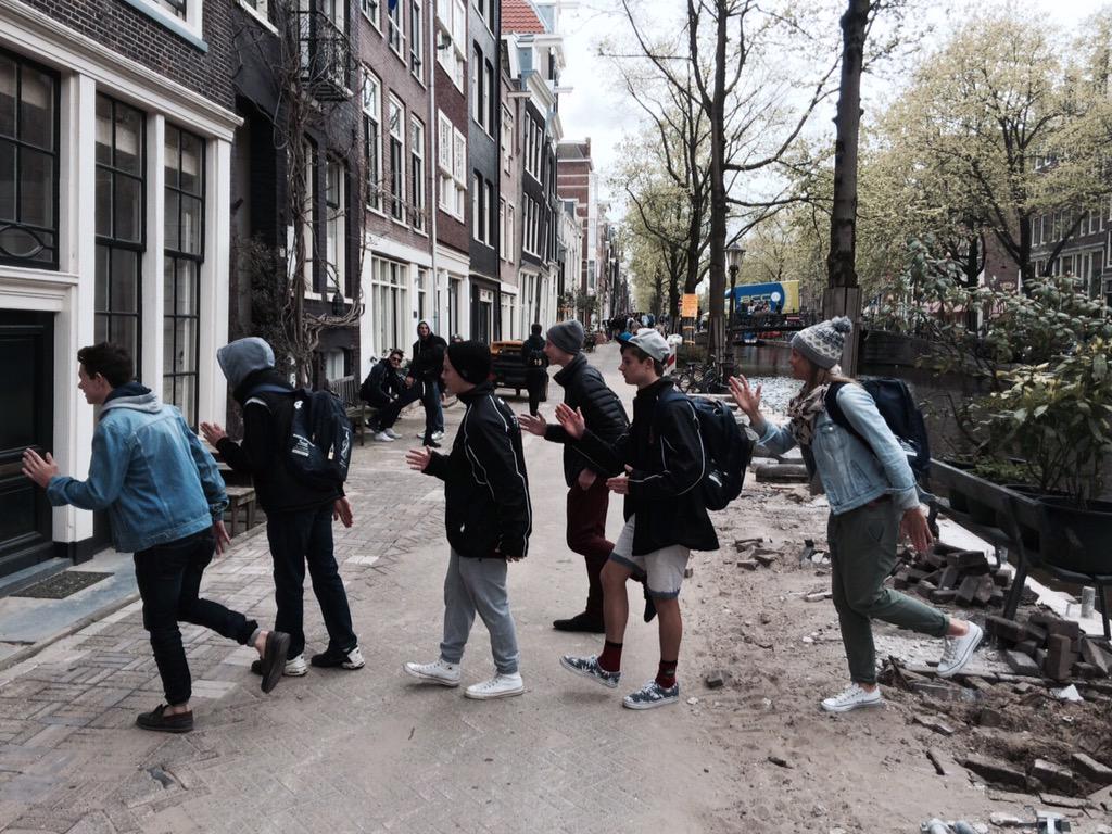 KeeBridget's tweet photo. @StDavids_Marist hockey boys enjoying some sight seeing in Amsterdam http://t.co/sNoVScjODq