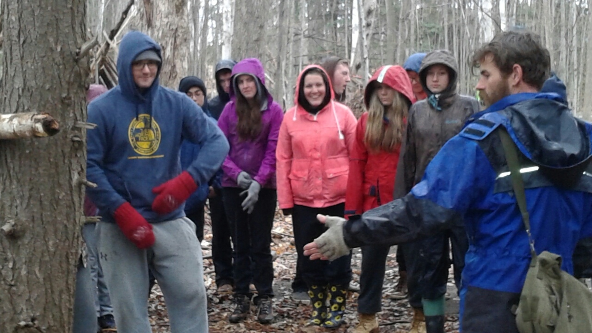 MrKMullin's tweet photo. Loving Earth Day and building shelters in the hail at the Tiffin Centre! #SCDSB_Schools #pssenvironmentalconnections http://t.co/54qyejBenY