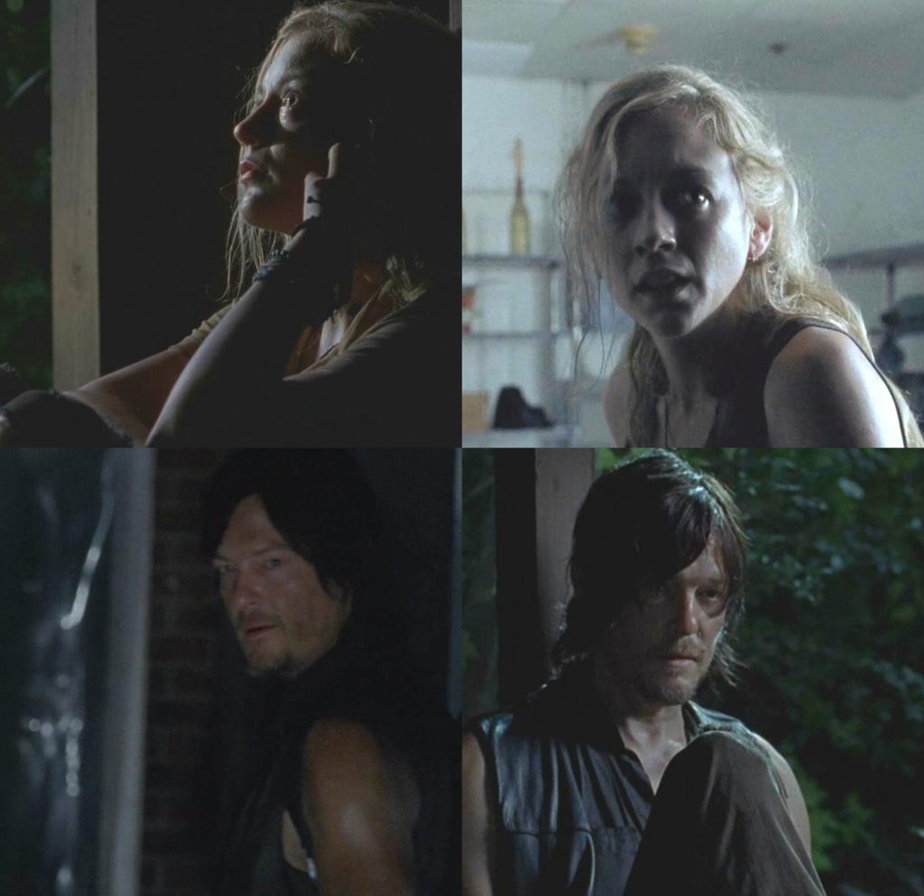 “I wish I could just change.“
“You did. You said you could take care of yourself, you did.“
[#Bethyl #TWDFamily.]