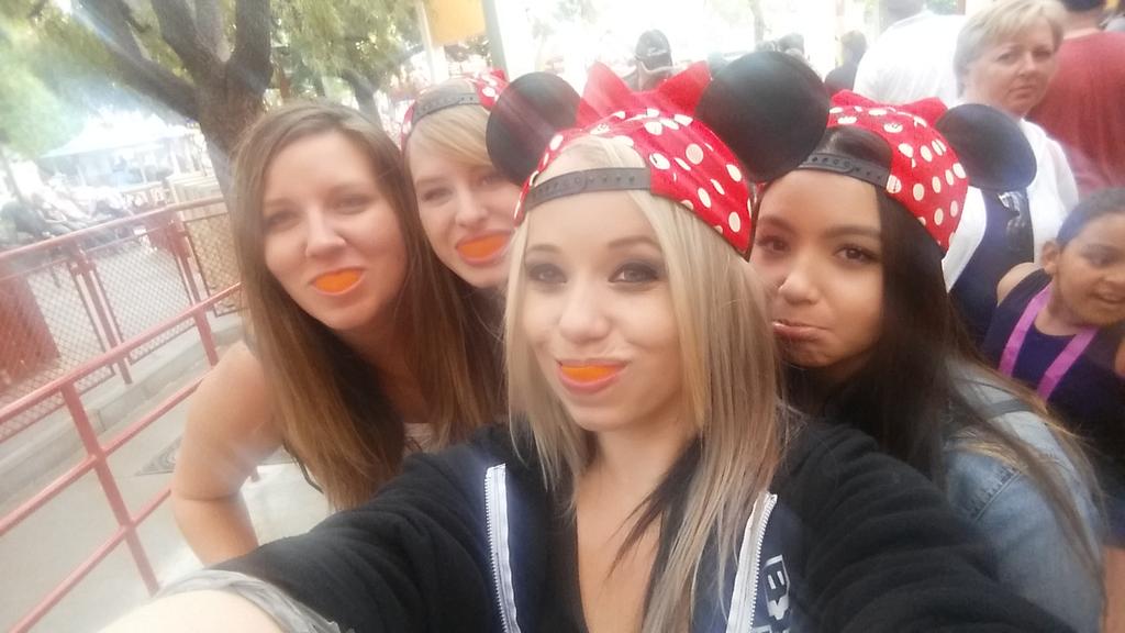 EMUHLEET's tweet photo. Orange ya sad you didn't come with us? Karma crew at @disneyland Lynnie dropped her peel :( http://t.co/LRVqRT5pF1