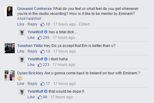 SlimShadyFans's tweet photo. .@YelaWolf held a Q&amp;A with fans on Facebook yesterday. He answered several questions involving Eminem. Here they are: http://t.co/Z0wPvx3XaT