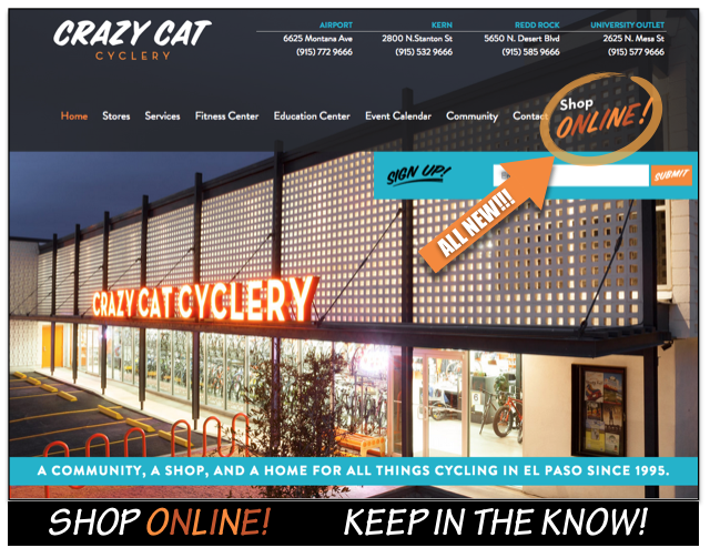 CrazyCatCyclery's tweet photo. ...And We're LIVE!! Crazy Cat Cyclery is now Online. 
Check it out for yourself: http://t.co/3N8YSuUbVf
#2wheelsEP http://t.co/K7ny4IPBKE