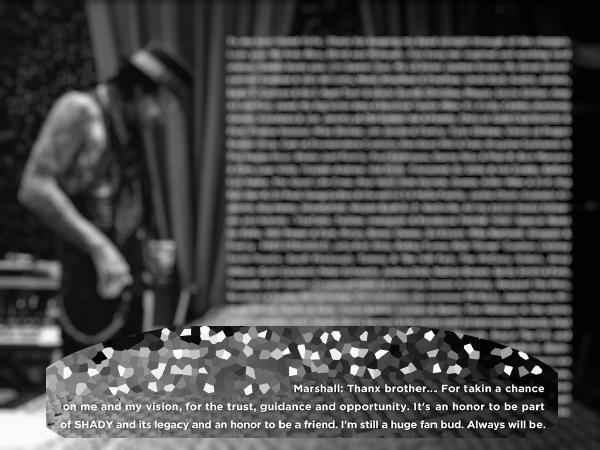 SlimShadyFans's tweet photo. .@YelaWolf's message to @Eminem from the #LoveStory booklet: http://t.co/HQKXwCL5NT