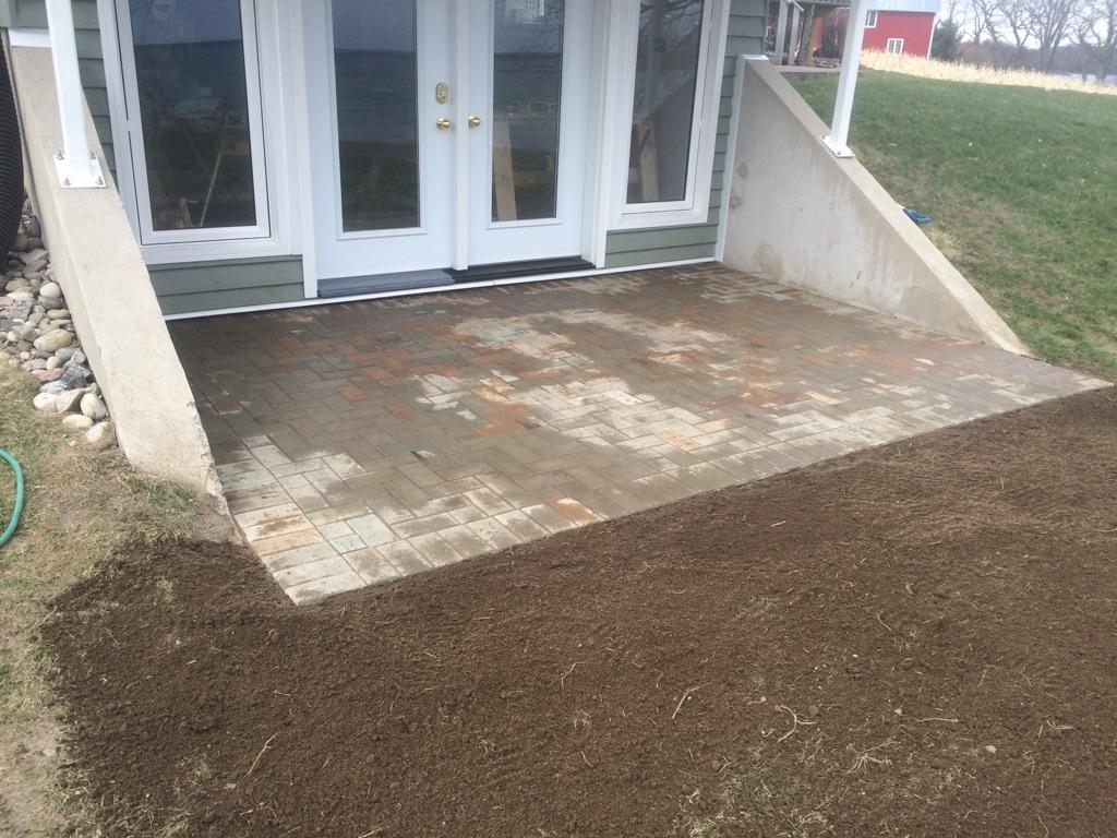 Thornbusch's tweet photo. First paver job of the new season done using reclaimed pavers for a client's rental unit. #environmentstewardship http://t.co/RDeoozrYRK